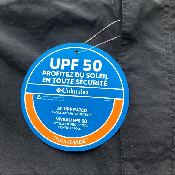 Columbia PFG Shorts Mens Size 6x Black Hiking Fish Omni-Shade Stretch Pockets - Picture 4 of 9